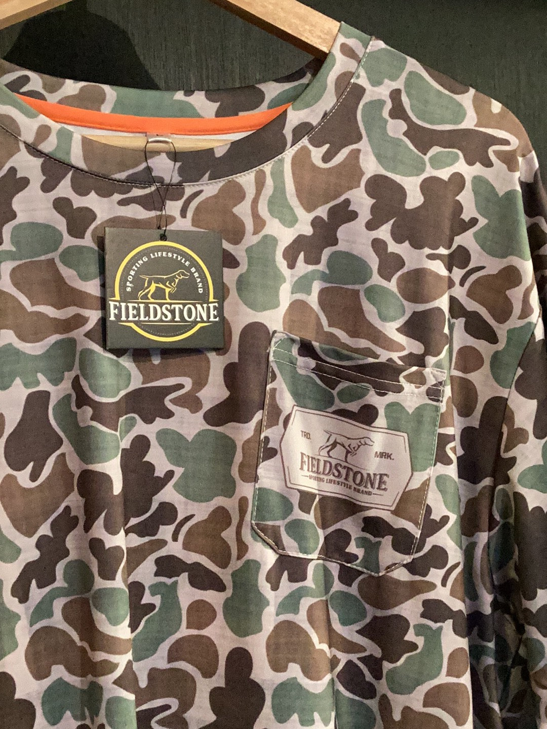 Fieldstone-Dry-fit Pocketed Short Sleeve Camo