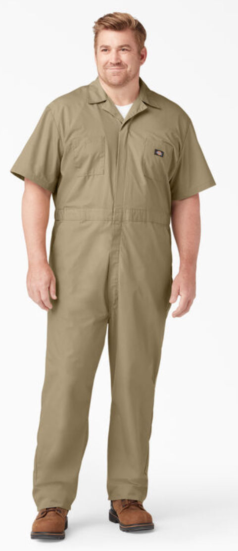 Short Sleeve Coveralls, Khaki (Dickies)