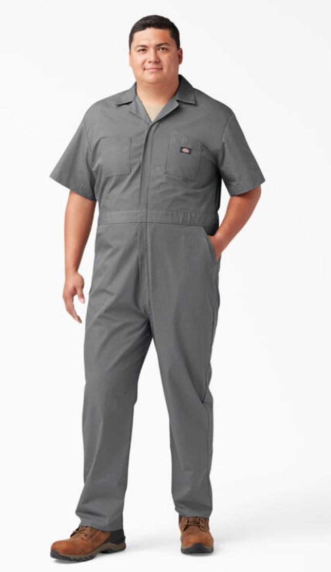 Short Sleeve Coveralls, Gray